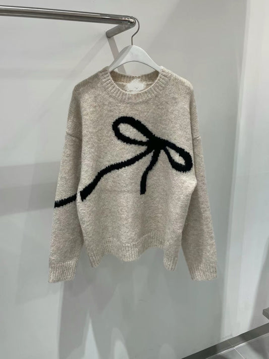 Ribbon wool knit