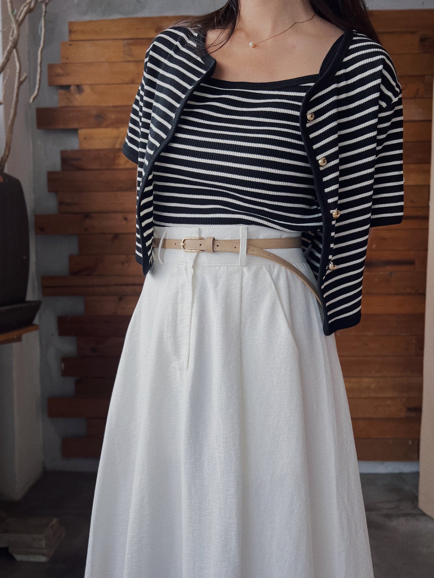 Bow A-line skirt