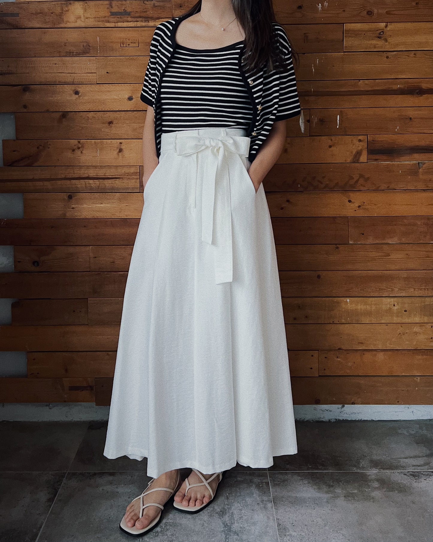 Bow A-line skirt