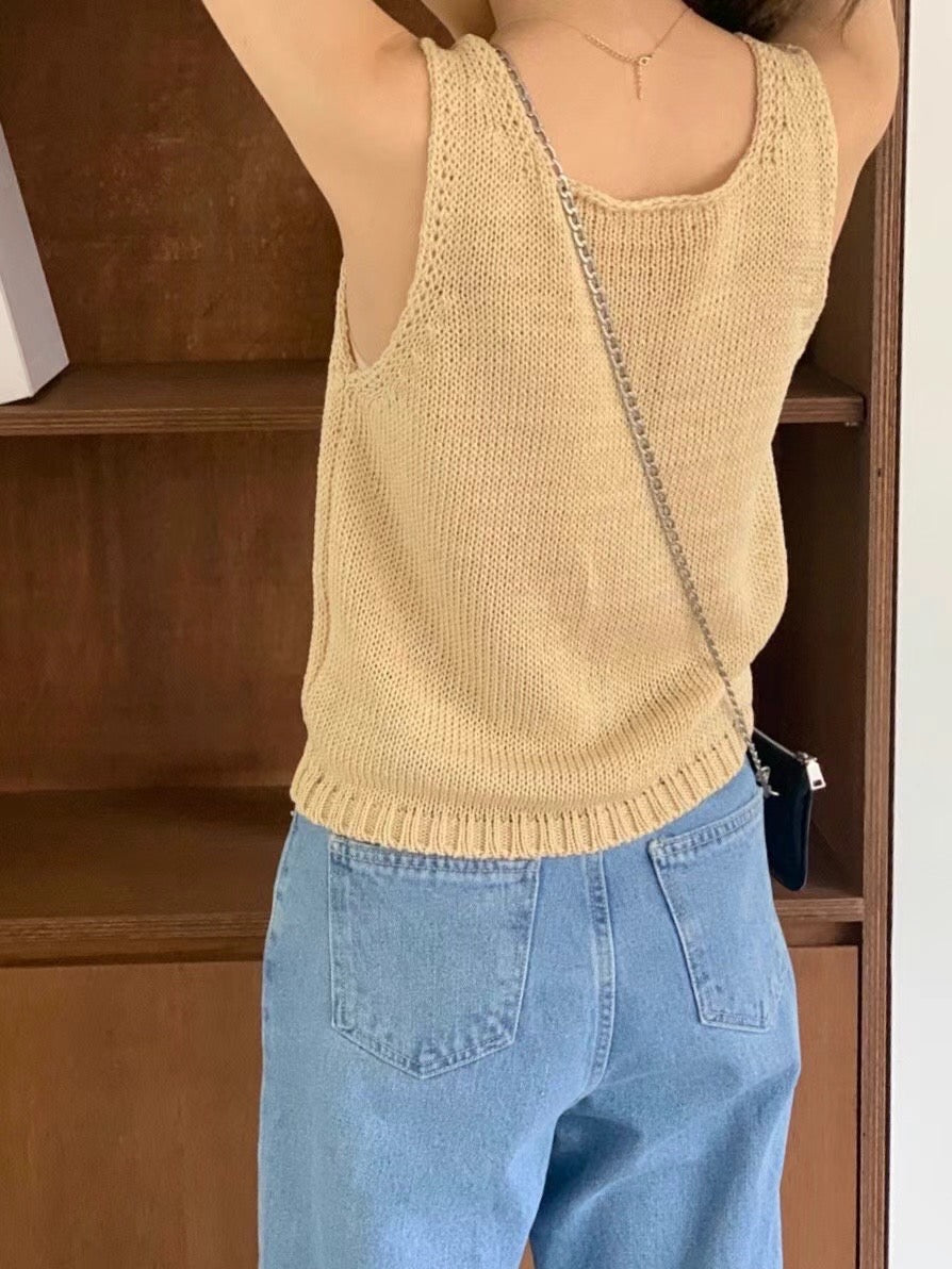 Knit tank top