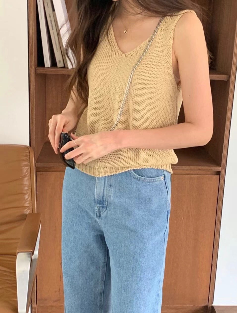 Knit tank top